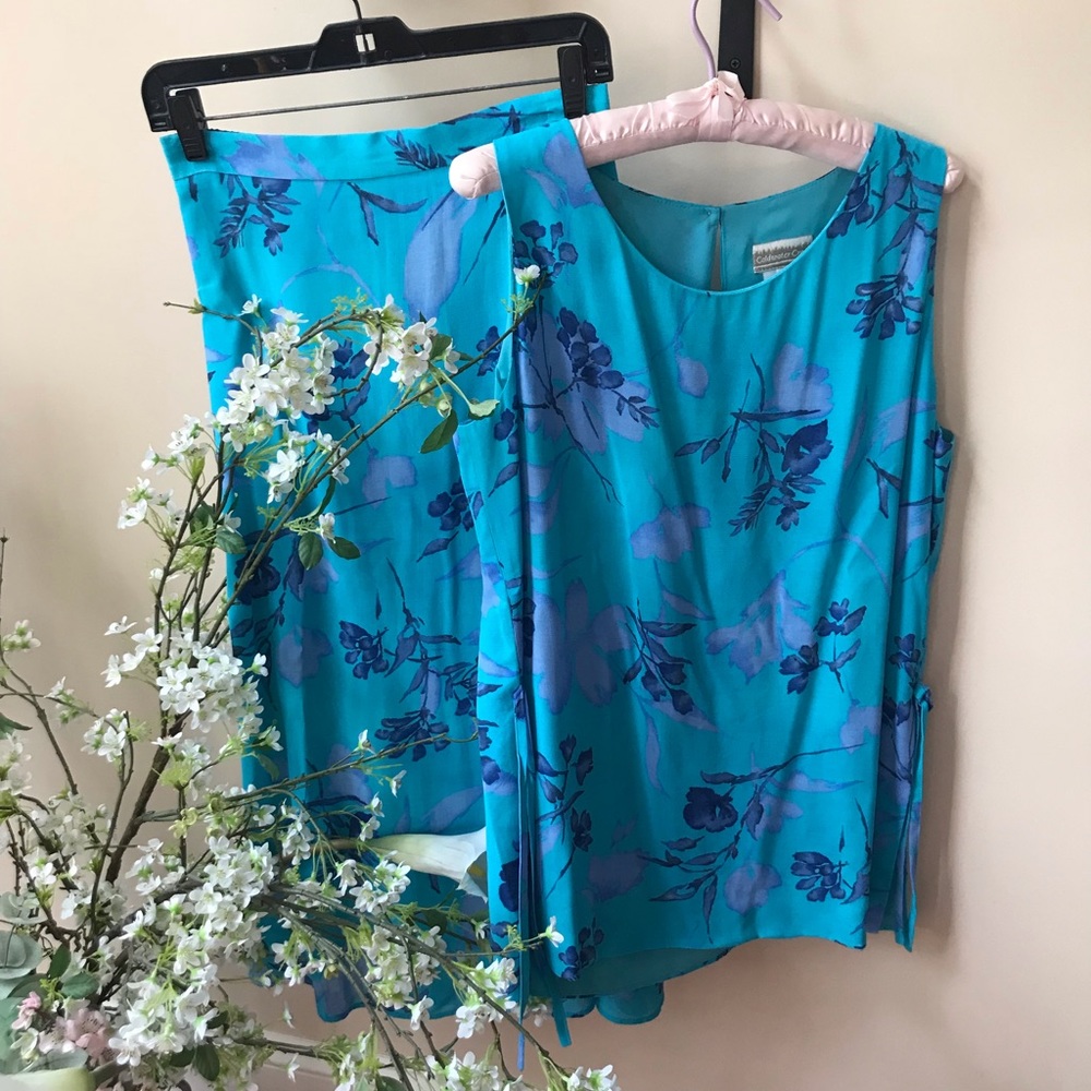 VINTAGE Coldwater Creek tank & maxi skirt set